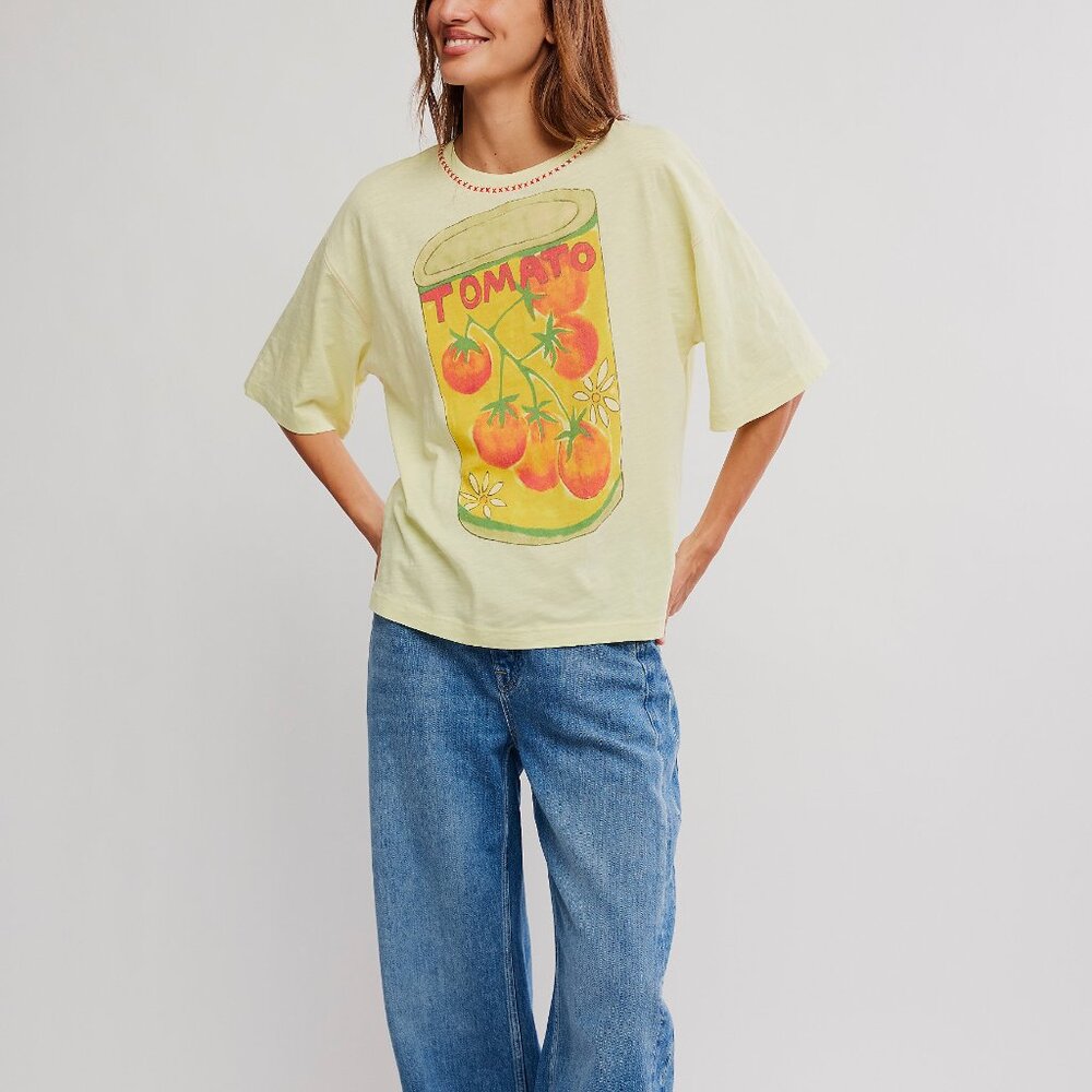 🆕 FREE PEOPLE We The Free In Spring Tee / Lemon Water Combo - Picture 5 of 6